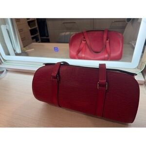 LV Red Epi Shoulder Bag
